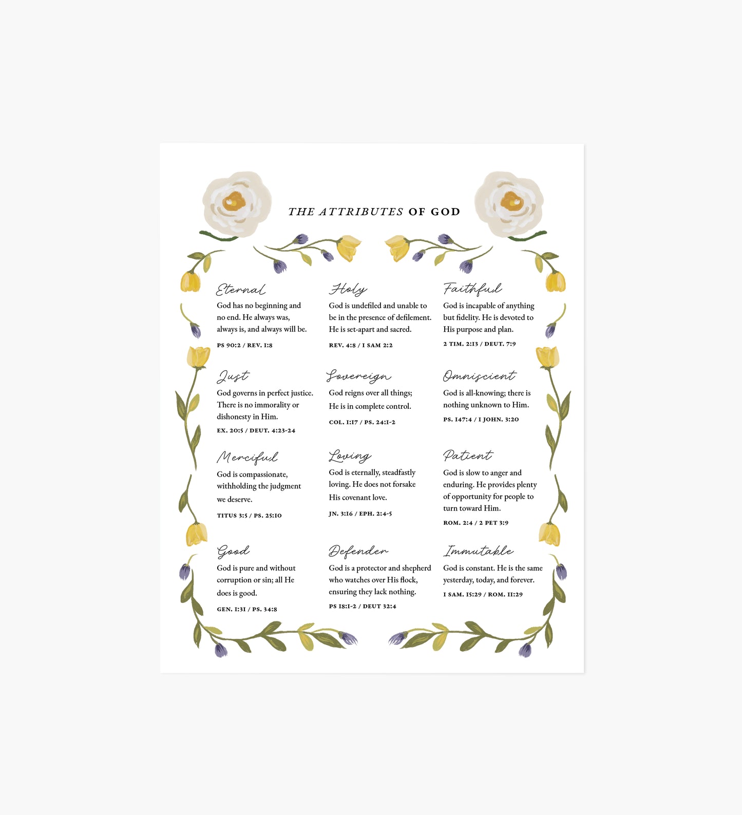 Attributes of God Art Print