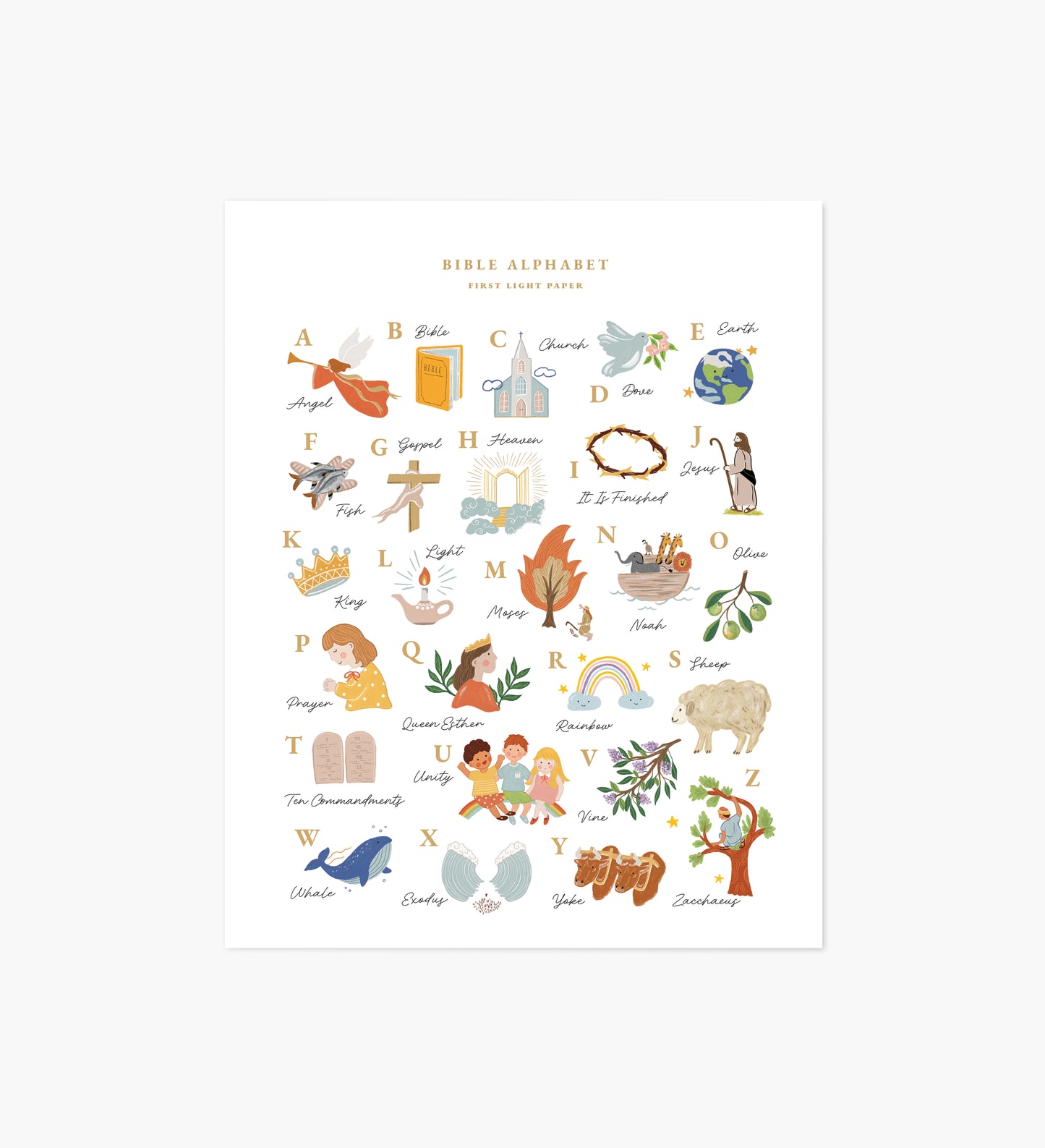Bible Alphabet Art Print