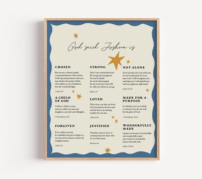 Custom Identity in Christ Art Print