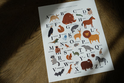 Animal Alphabet Art Print