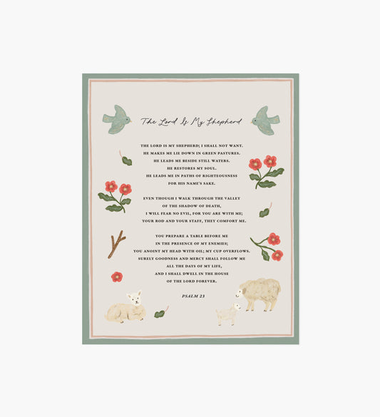 The Lord Is My Shepherd Art Print