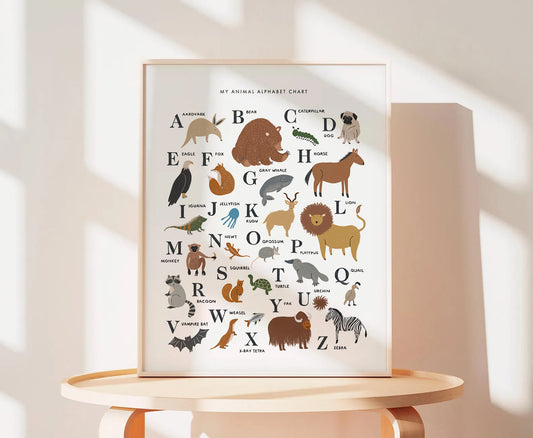 Animal Alphabet Art Print