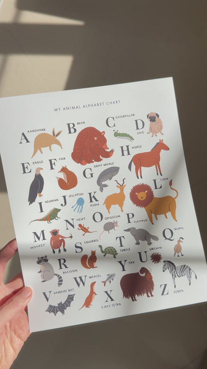 Animal Alphabet Art Print